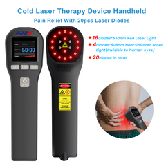 ZJZK Red Infrared Light Cold Laser Therapy Device, 650nm & 808nm LLLT