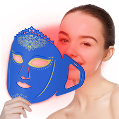 ZJZK Red Light Therapy Face Mask, Colorful Silicone Phototherapy for Facial Care