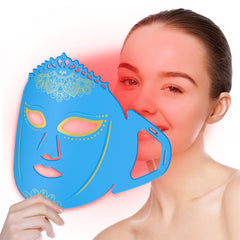 ZJZK Red Light Therapy Face Mask, Colorful Silicone Phototherapy for Facial Care