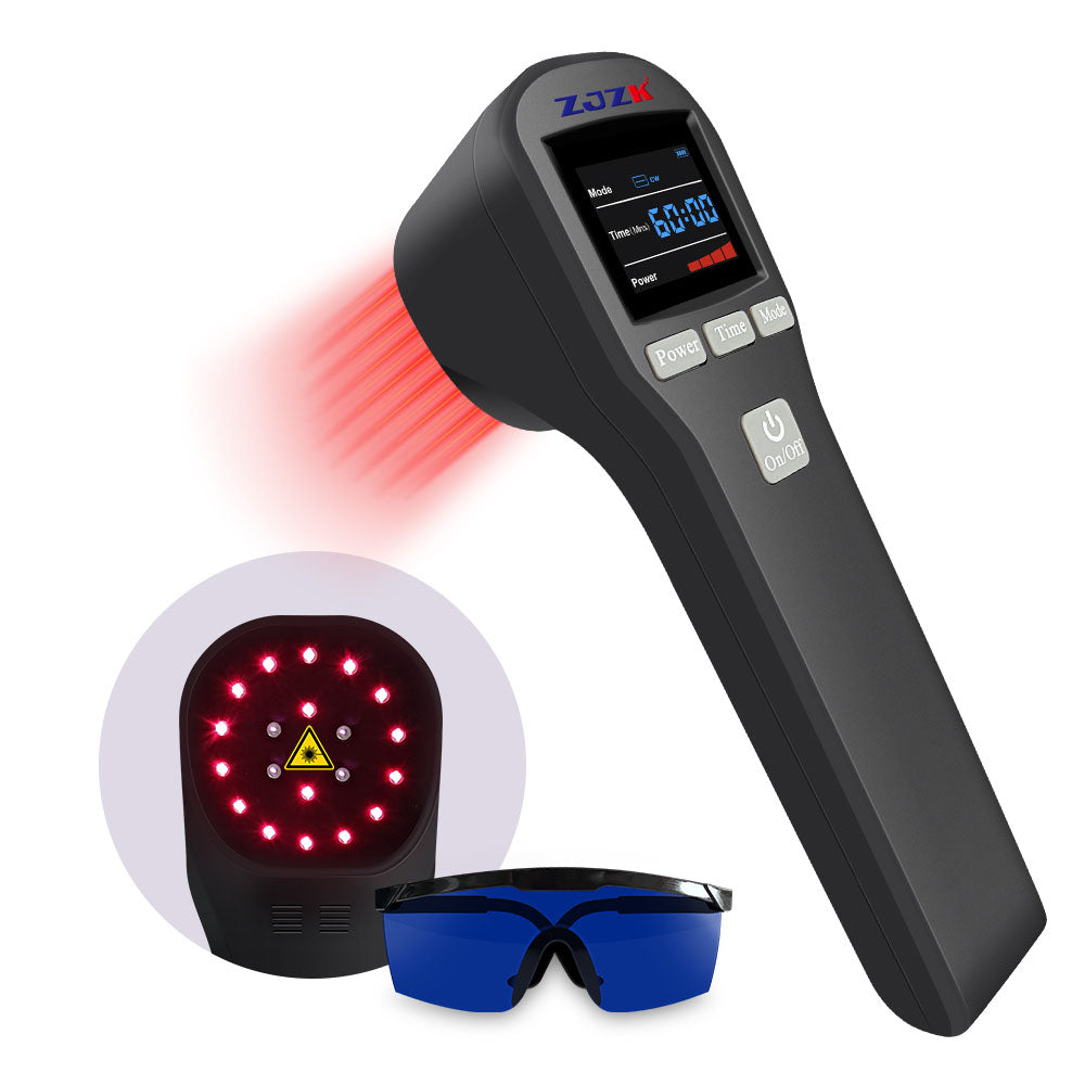 ZJZK Red Infrared Light Cold Laser Therapy Device, 650nm & 808nm LLLT