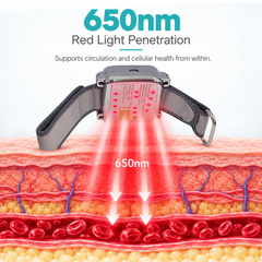 650nm Cold Laser Therapy Watch | Wrist‑Nasal‑Ear Photobiomodulation Device