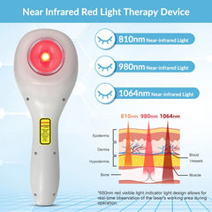 12W 15W Handheld Near Infrared Class IV Cold Laser Therapy Device 810nm 980nm 1064nm for Human and Animals Pain Relief Inflammation Reduction