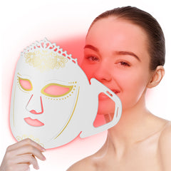 ZJZK Red Light Therapy Face Mask, Colorful Silicone Phototherapy for Facial Care