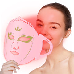 ZJZK Red Light Therapy Face Mask, Colorful Silicone Phototherapy for Facial Care