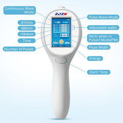 12W Handheld Class 4 Laser Therapy Device 810nm 980nm 1064nm for Humans & Animals