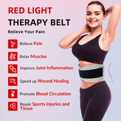 ZJZK Red Light Therapy Belt for Body Pain Relief, Silicone Red Light Panel with 660nm 850nm 940nm for Joint, Muscle, Waist, and Back, Deep Therapy Pad for Home Use, Perfect Gift for Parents, Family, Friends, and Partners