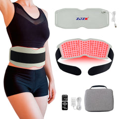 ZJZK Red Light Therapy Belt for Body Pain Relief, Silicone Red Light Panel with 660nm 850nm 940nm for Joint, Muscle, Waist, and Back, Deep Therapy Pad for Home Use, Perfect Gift for Parents, Family, Friends, and Partners