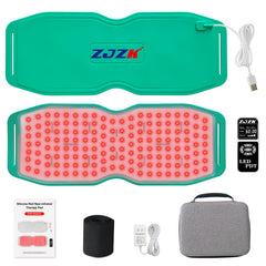 ZJZK Red Light Therapy Belt for Body Pain Relief, Silicone Red Light Panel with 660nm 850nm 940nm for Joint, Muscle, Waist, and Back, Deep Therapy Pad for Home Use, Perfect Gift for Parents, Family, Friends, and Partners