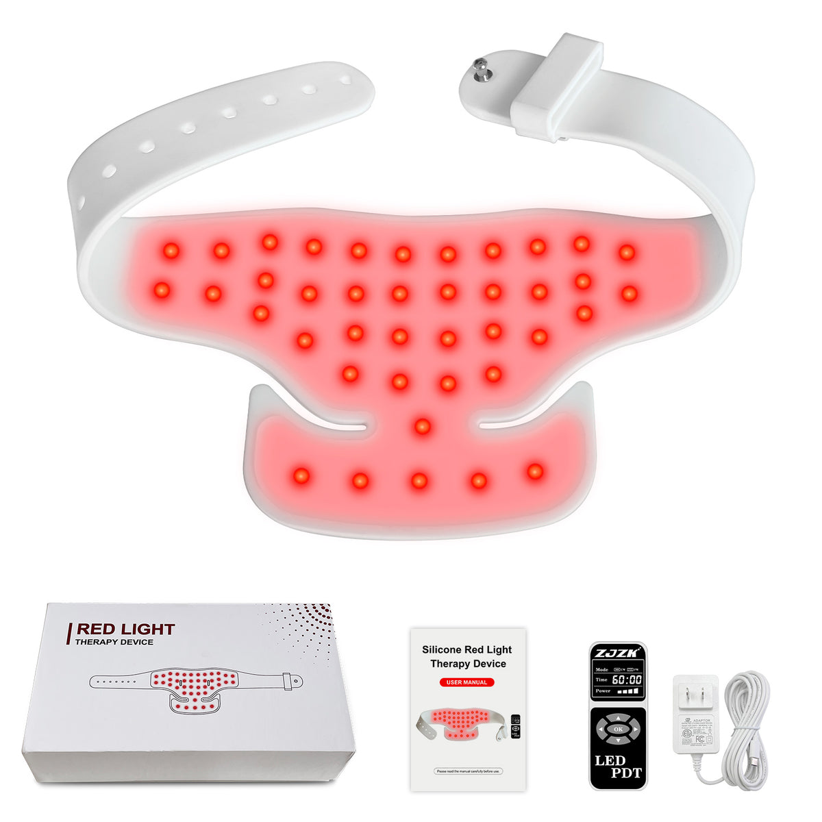 ZJZK Silicone Red Light Therapy Device for Neck and Shoulder Relaxation